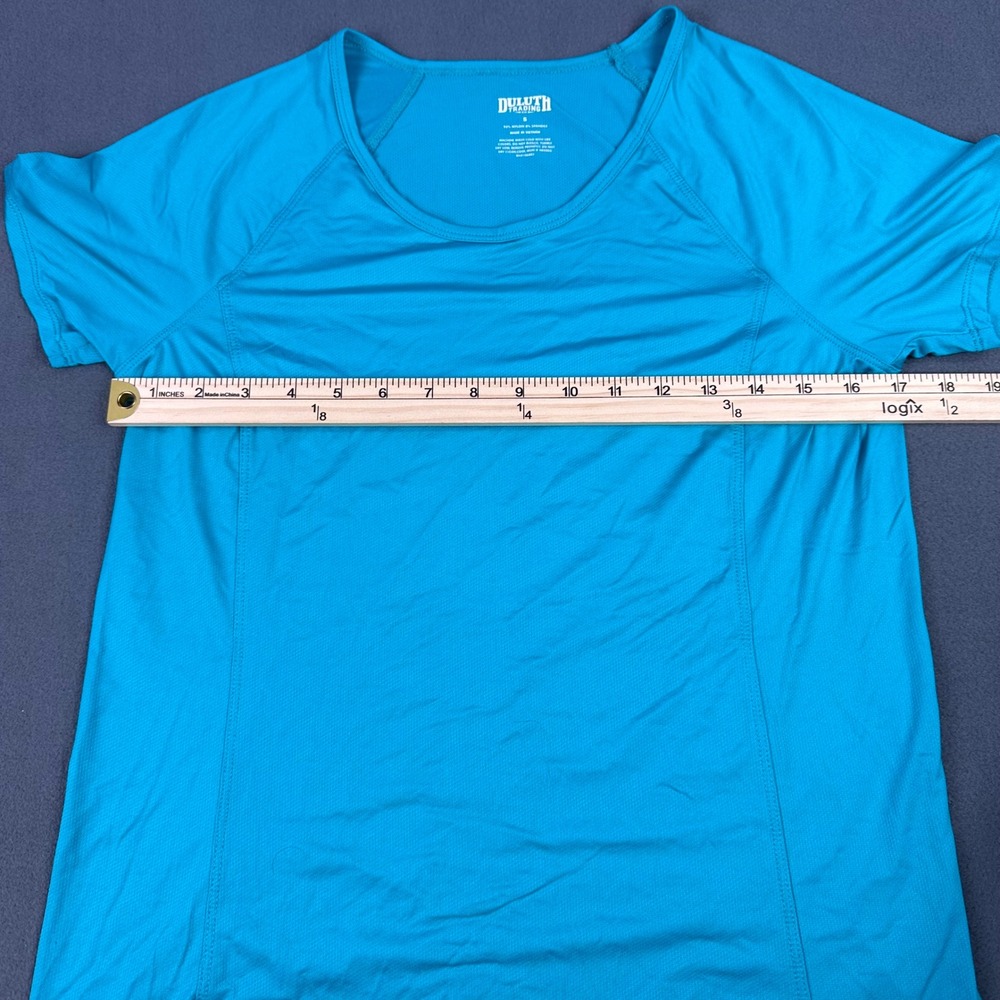 Duluth Trading Co Womens Turquoise Blue Performance Short Sleeve T-Shirt Small - Picture 5 of 8